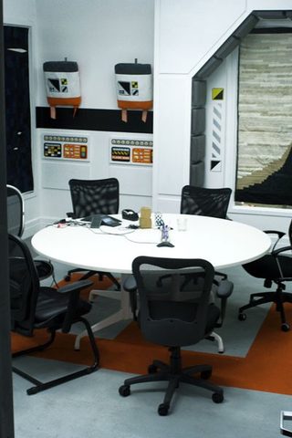 Illustration for article titled Etsy's new "Space Station Conference Room," decorated using Etsy's own crafts